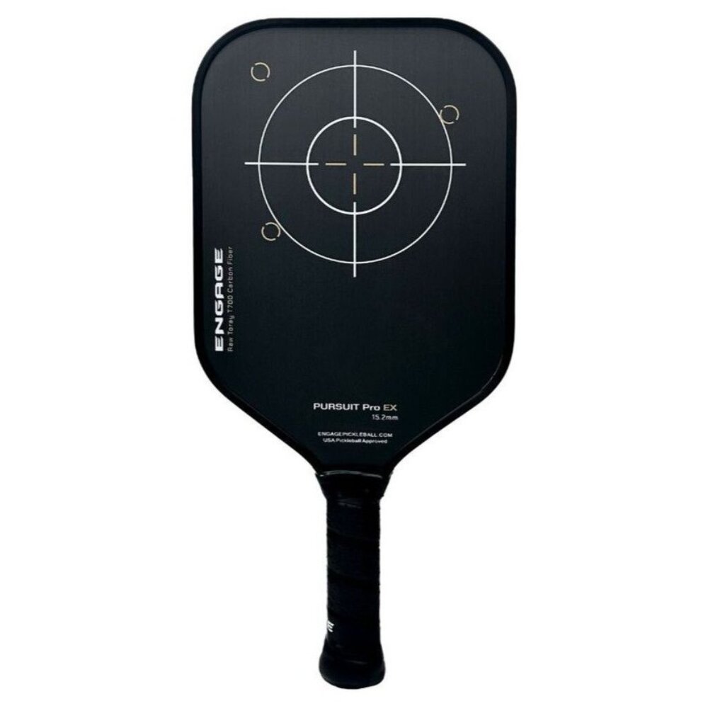 Engage Pursuit Pro EX 15.2mm‎ Pickleball Paddle Raw Carbon Fiber Artic Gold NEW